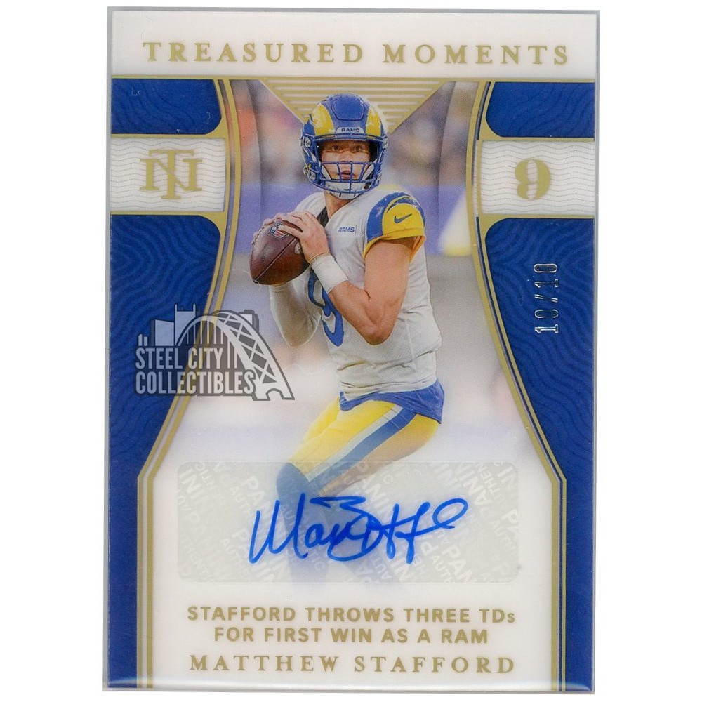 Matthew Stafford 2021 Panini National Treasures Treasured Moments