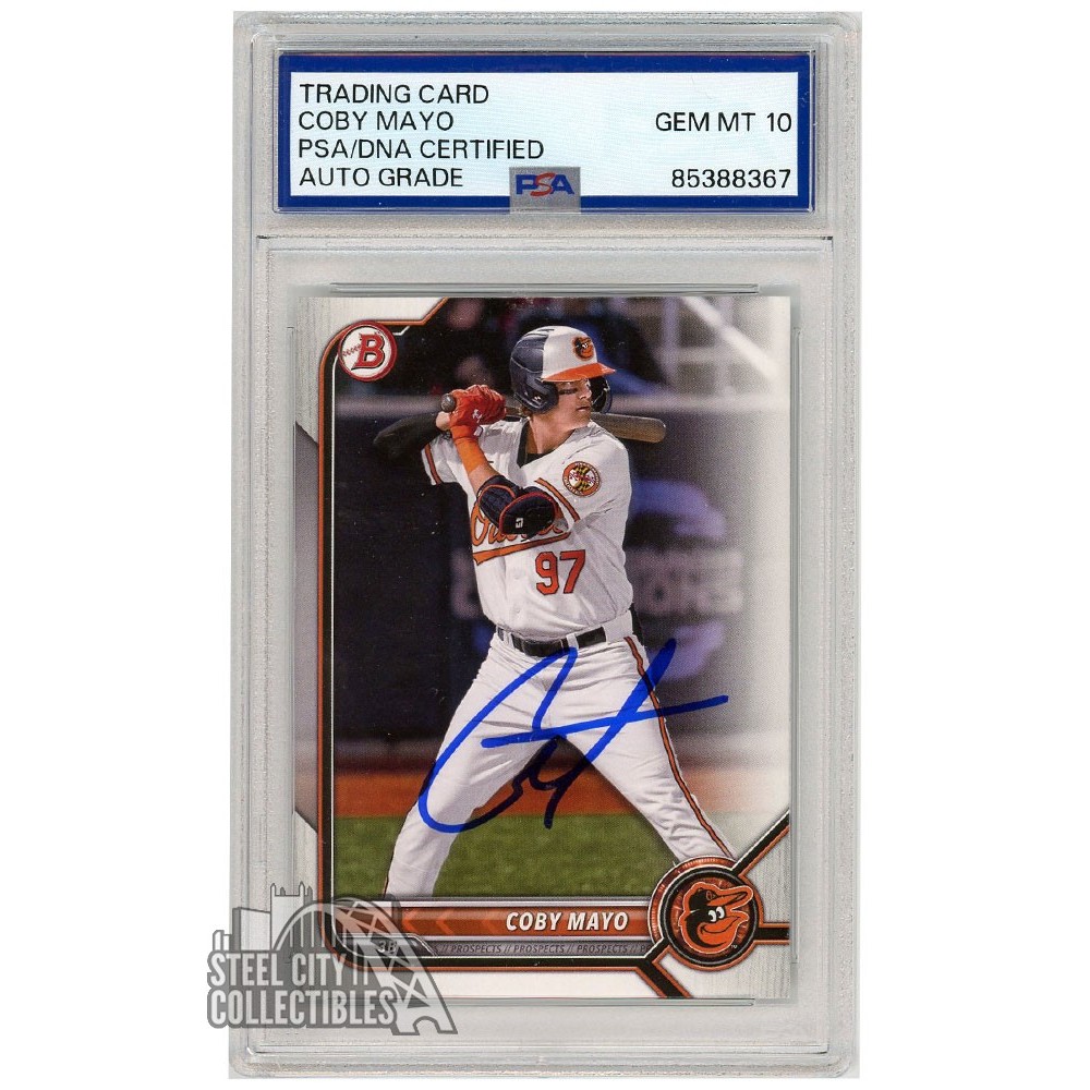 Coby Mayo 2022 Bowman Draft Autograph Card #BD-127 PSA/DNA 10 