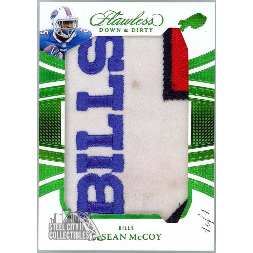 Filthy Note LeSean McCoy 2025 Panini Flawless Down & Dirty Game-Used Logo Patch ...