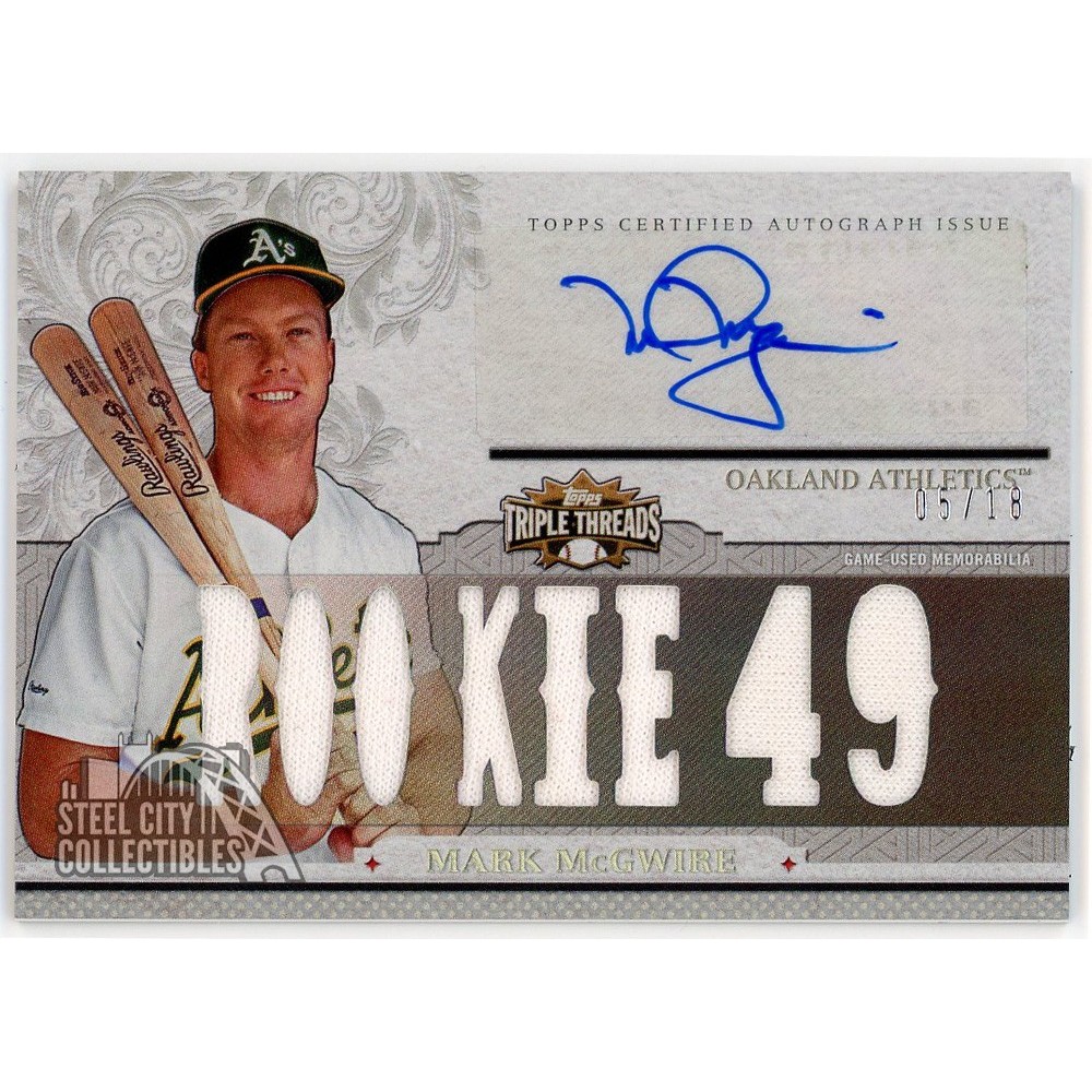 Mark McGwire 2014 Topps Triple Threads Relic Autograph Card #TTAR