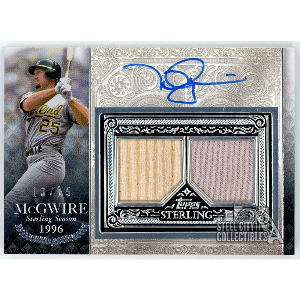Mark McGwire 2021 Topps Sterling Seasons Dual Relic Auto Card #SSAR-MMC ...