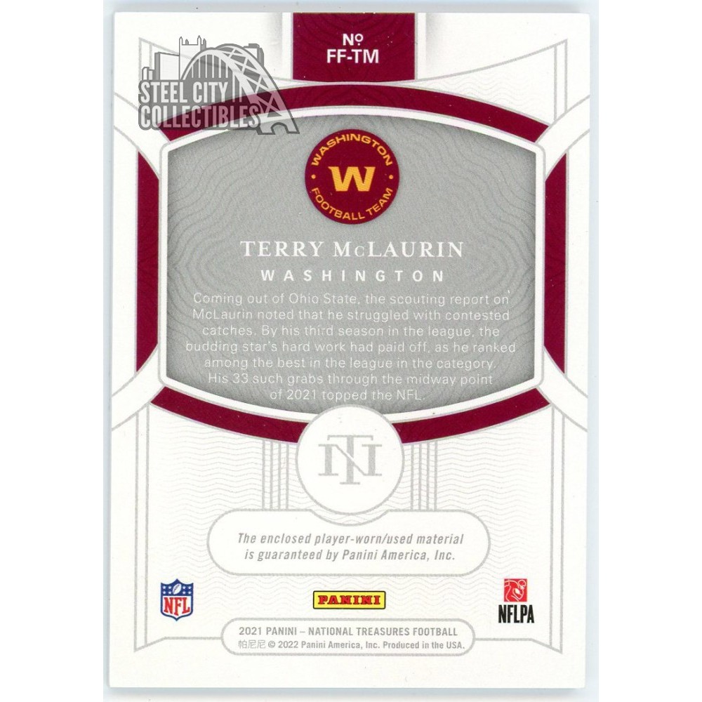 Terry McLaurin 2021 Panini National Treasures Framed Fabric