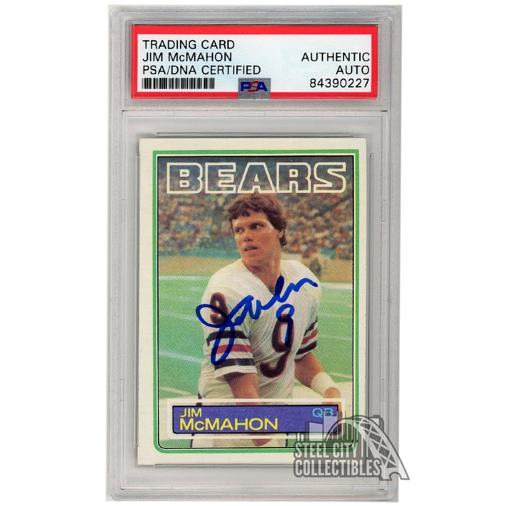 Jim McMahon 1983 Topps Autograph Rookie Card #33 PSA/DNA | Steel