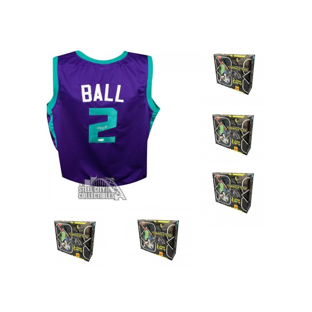 LaMelo Ball Autographed Charlotte Custom Purple Basketball Jersey - JSA COA