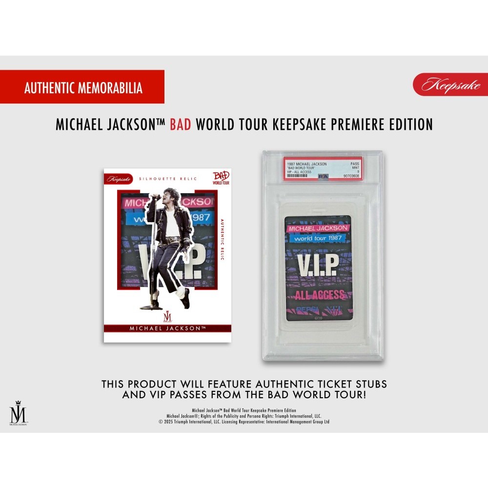 2025 Super Break Michael Jackson Bad World Tour Keepsake Premiere