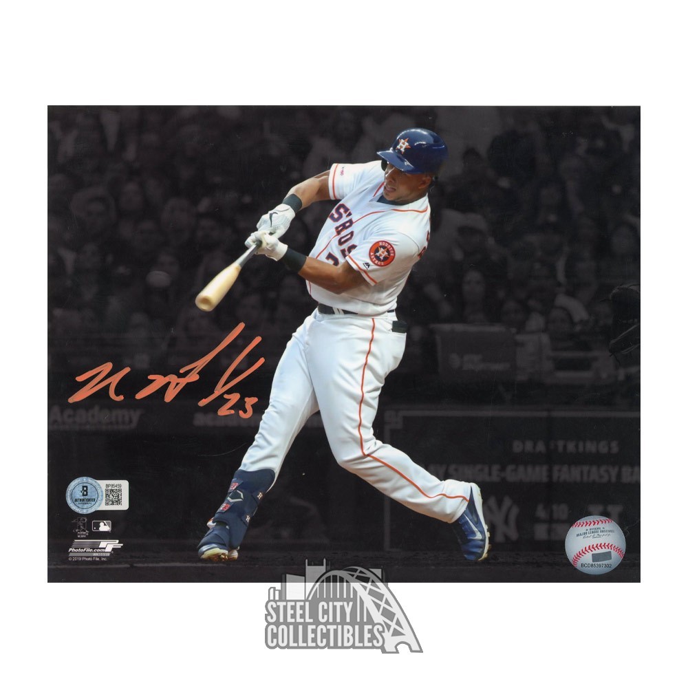 Michael Brantley Autographed Houston 8x10 Baseball Photo BAS (Orange