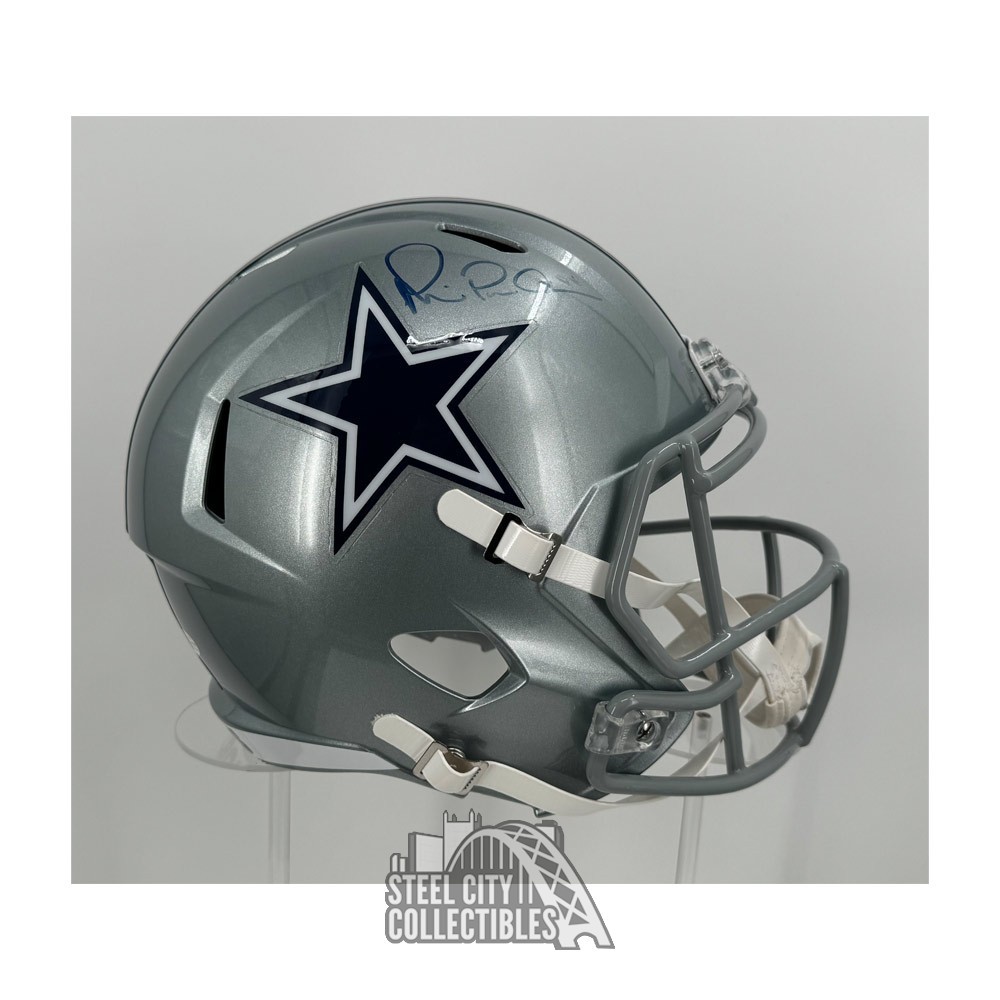dallas cowboys football helmets autographed Emmitt Smith Signed Speed Mini Helmet Black Ink (JSA) evident hologram from Fanatics Authentic TONY ROMO AUTOGRAPHED DALLAS COWBOYS
