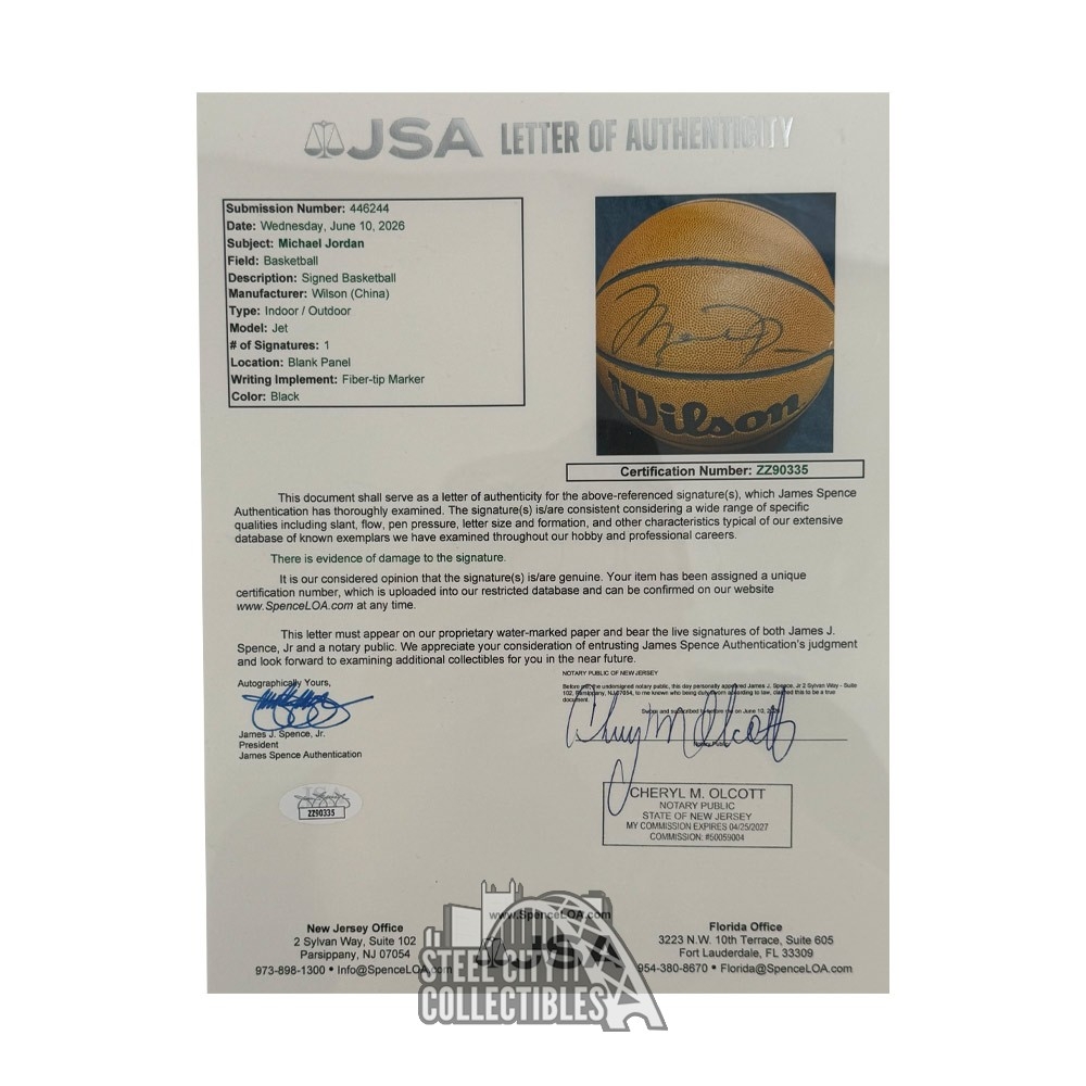 Michael Jordan Autographed Wilson Jet Basketball - JSA LOA ZZ90335