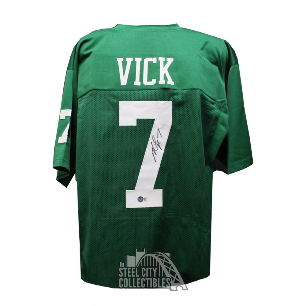 Michael Vick Autographed Philadelphia Throwback Custom Green Football