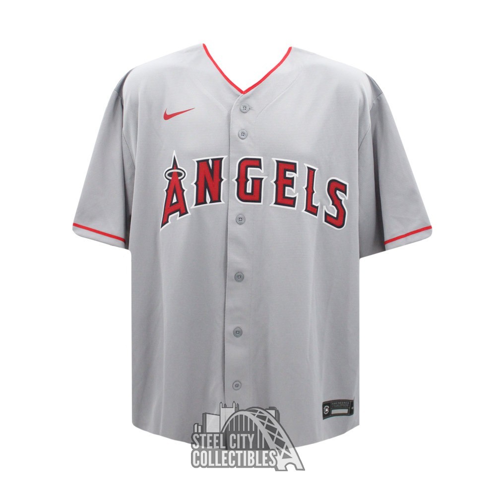 Mike Trout Autographed Los Angeles Nike Gray Baseball Jersey - MLB