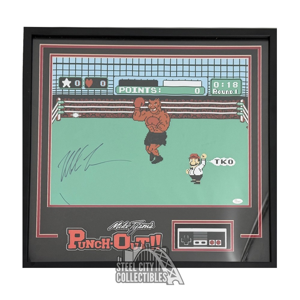 Mike Tyson Autographed Punch Out 16x20 Photo With Frame - JSA
