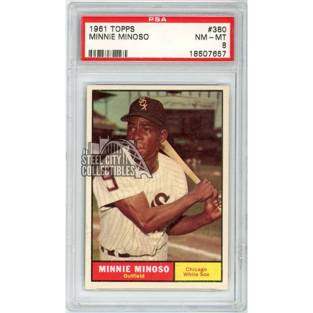 Minnie Minoso 1961 Topps Baseball Card #380 PSA 8 (657) | Steel City ...