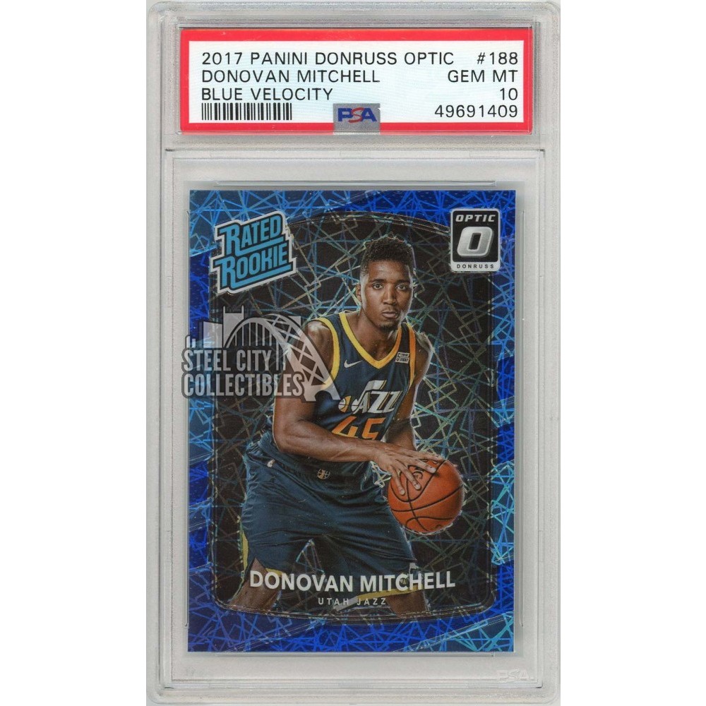 2017-18 Donruss Optic NBA Donovan Mitchell Jazz RC Auto Rated