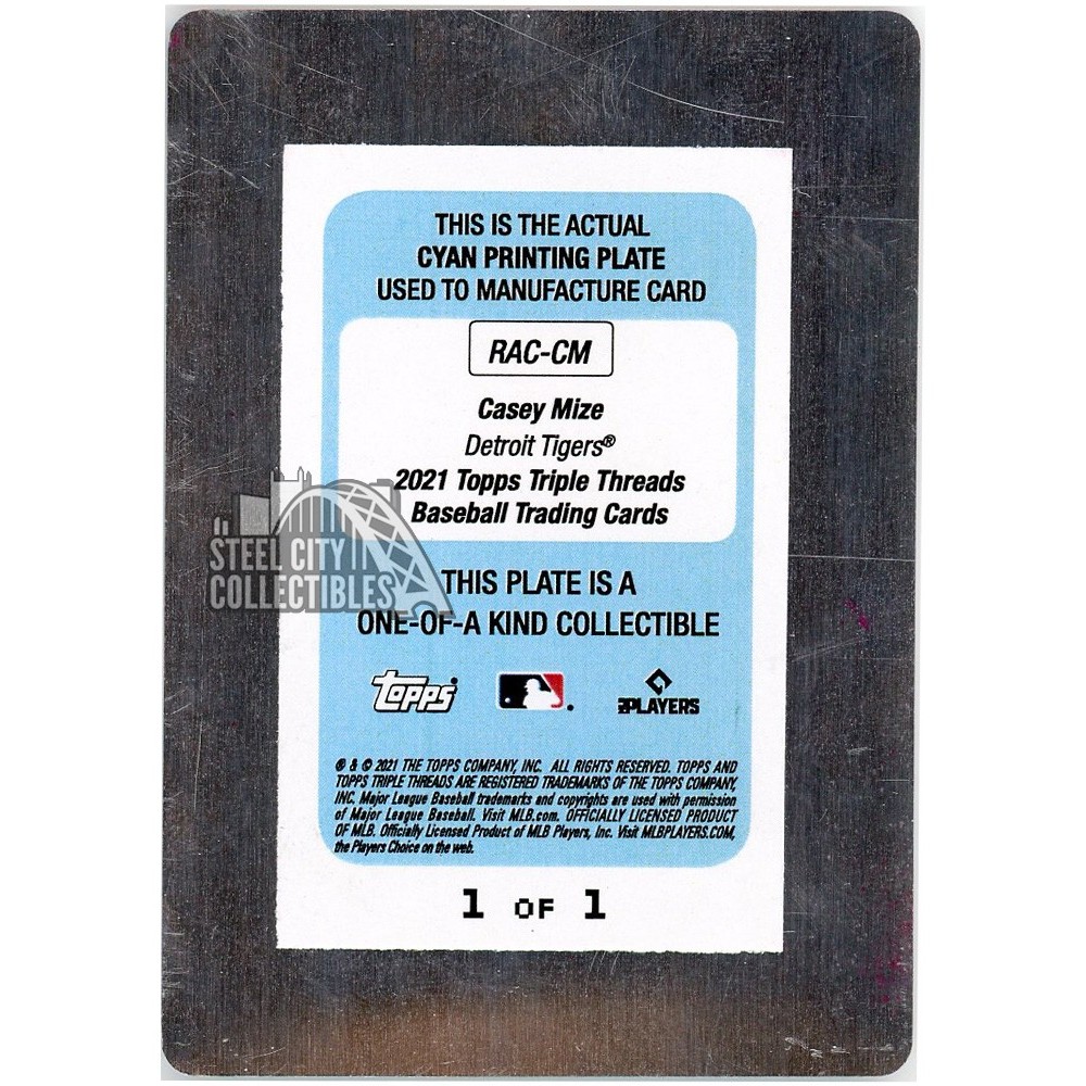 Casey Mize 2021 Topps Triple Threads Rookie Autograph Printing