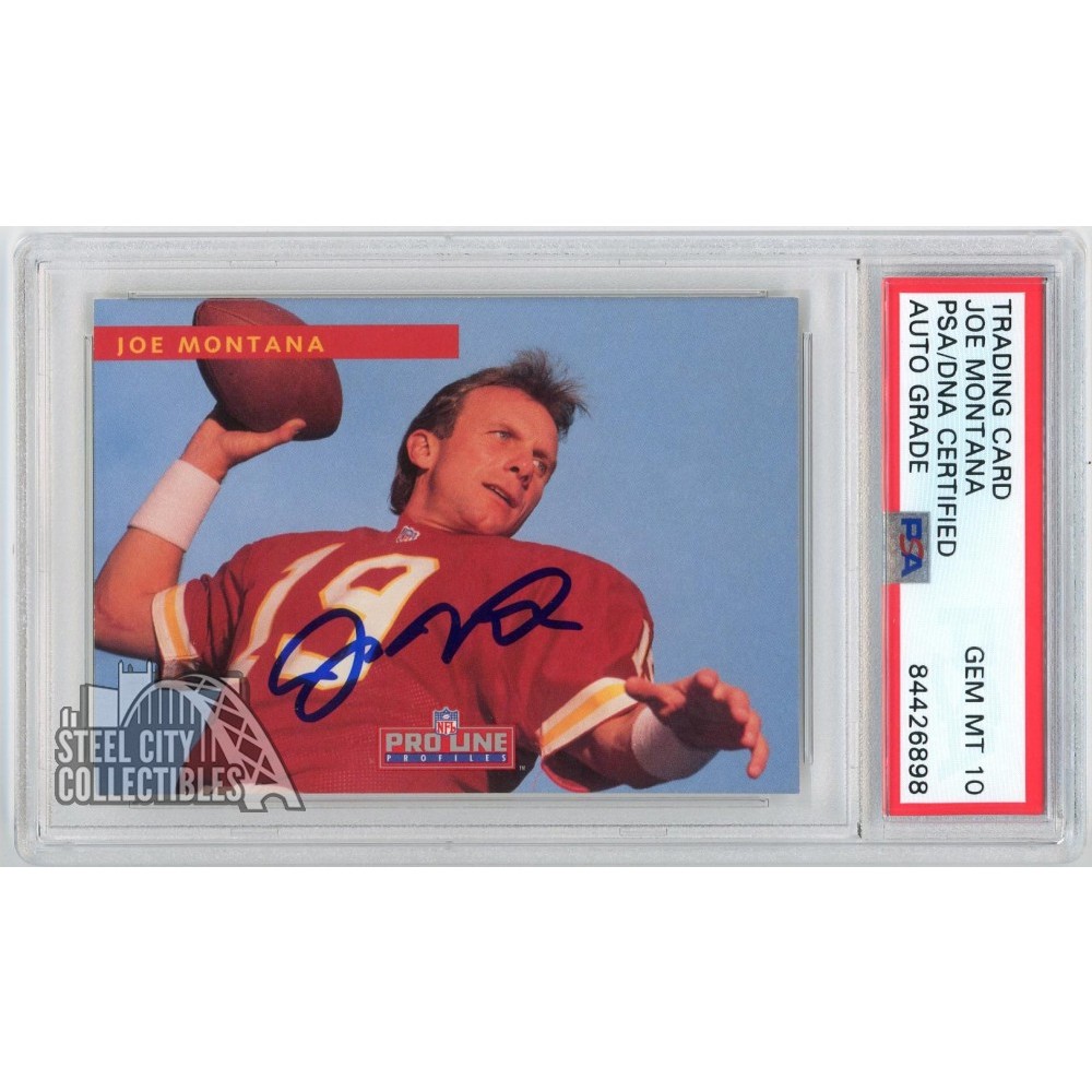 Joe Montana 1993 Classic Pro Line Profiles Autograph Card #559 PSA