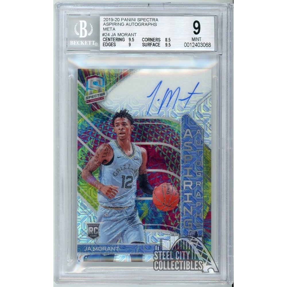 Ja Morant 2019-20 Panini Spectra Meta Prizm Rookie Auto Card 21/25 BGS ...
