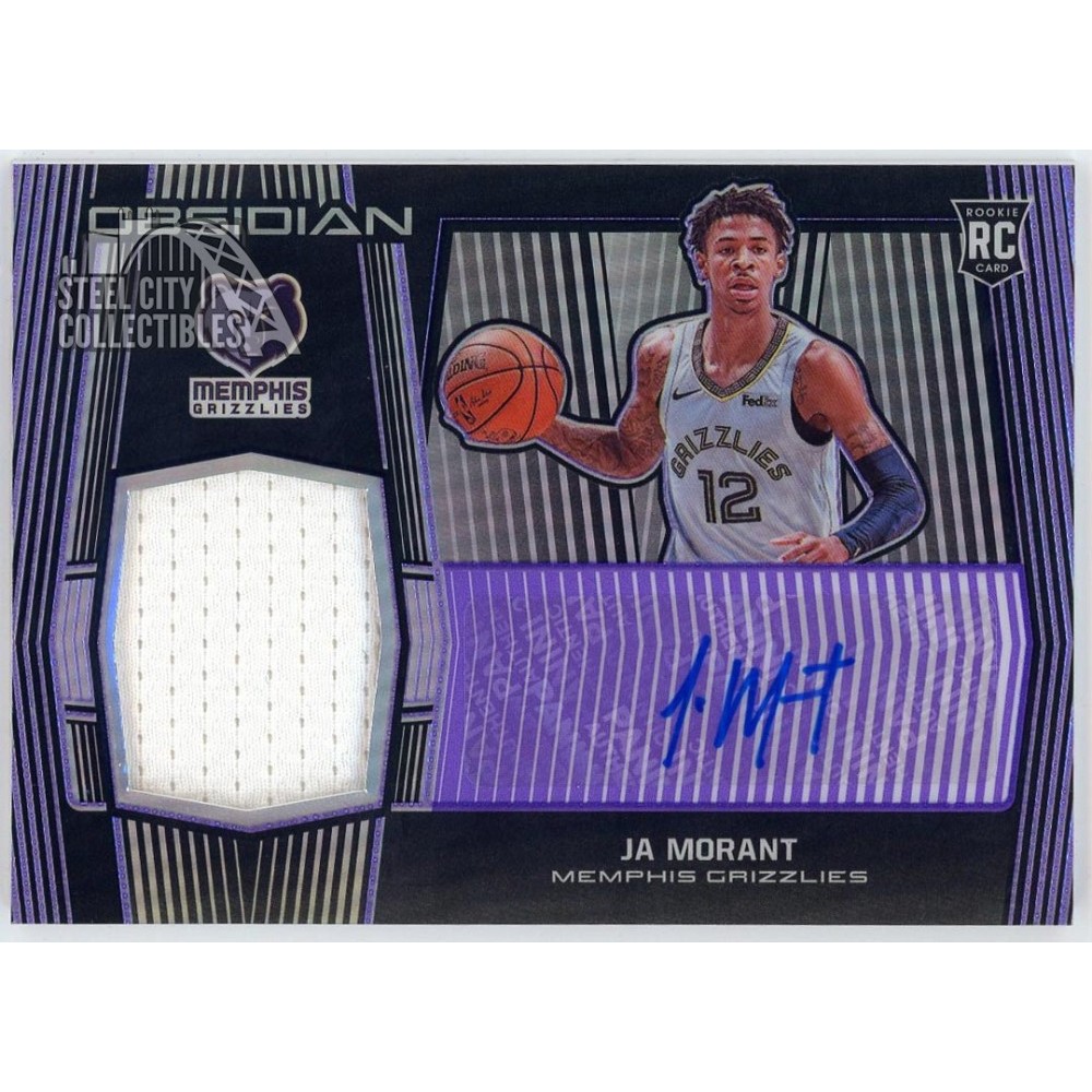 Ja Morant 2019-20 Panini Obsidian Purple Rookie Patch Autograph