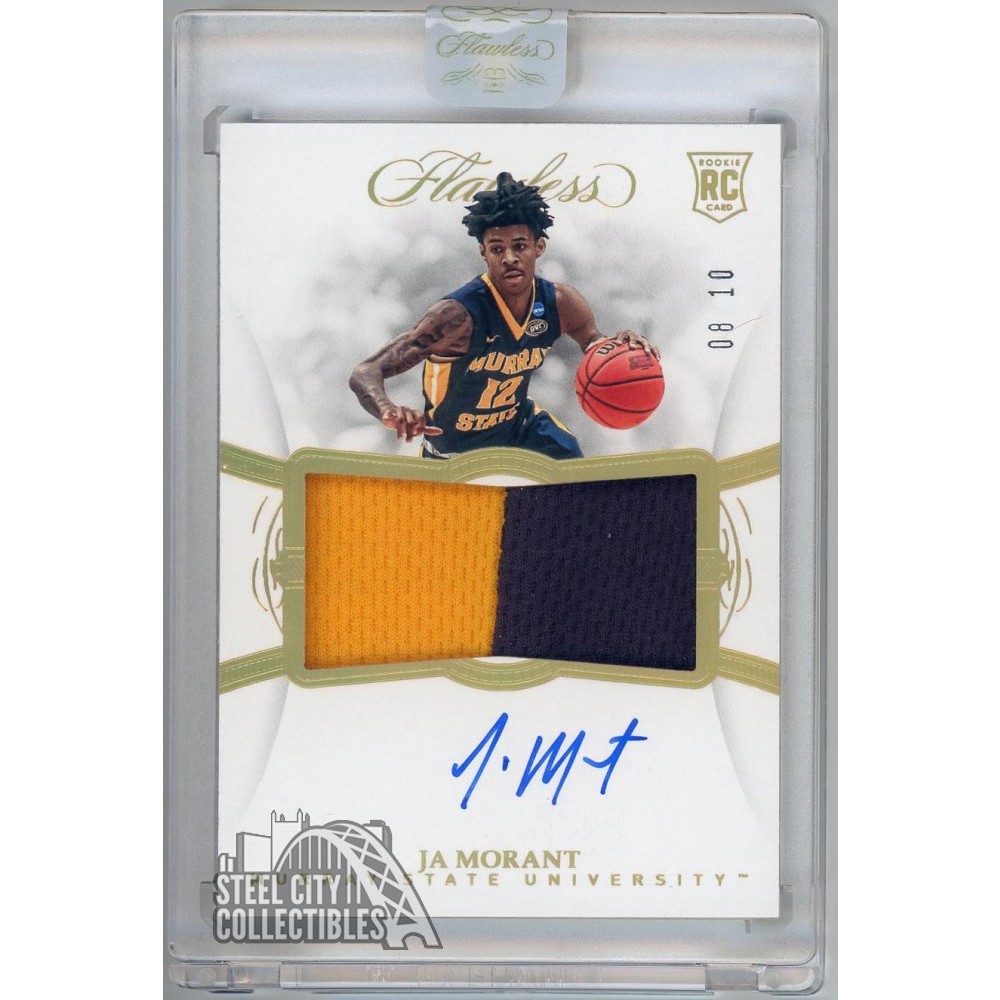 Ja Morant 2019-20 Panini Flawless Holo Gold Rookie Patch Auto Card