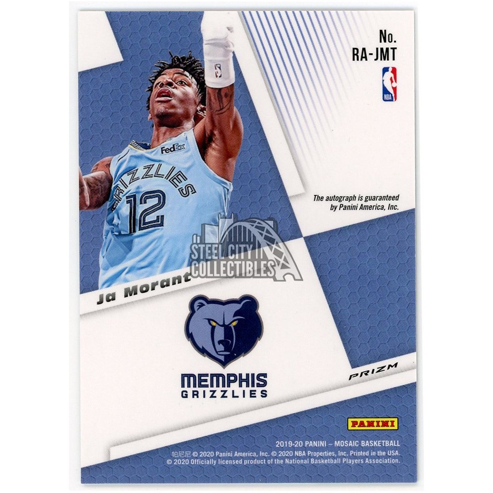 Ja Morant 2019-20 Panini Mosaic Prizm Rookie Autograph Card #RA
