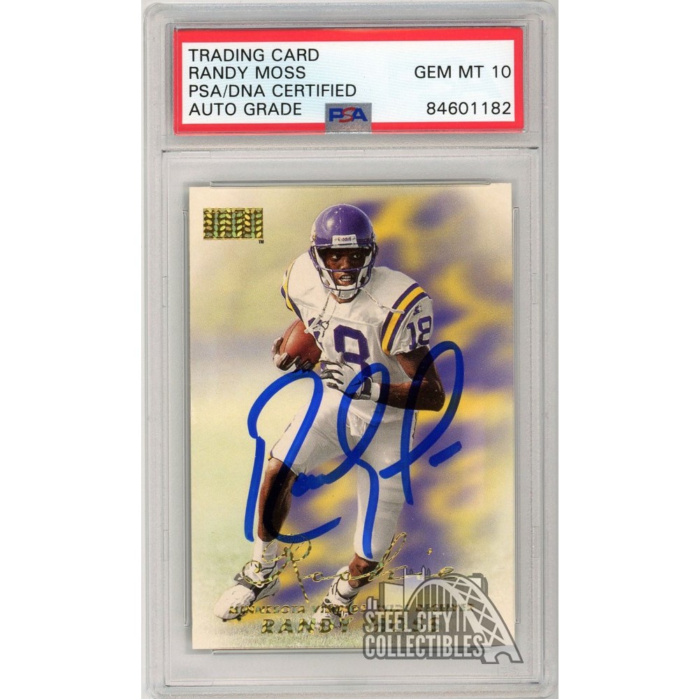 Randy Moss 1998 Skybox Premium Autograph Rookie Card #240 PSA/DNA