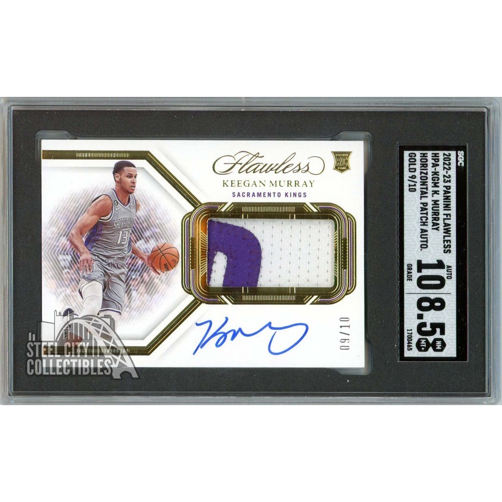 Keegan Murray 2022-23 Panini Flawless Gold Rookie Patch Autograph
