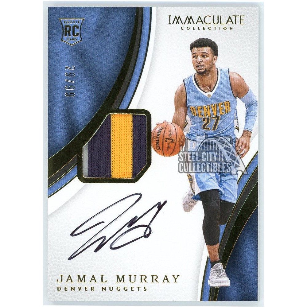 Jamal Murray 2016-17 Panini Immaculate Rookie Patch Auto Card #135