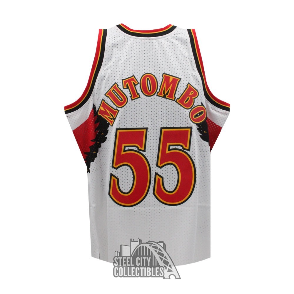 Dikembe Mutombo Atlanta Mitchell & Ness White Basketball Jersey