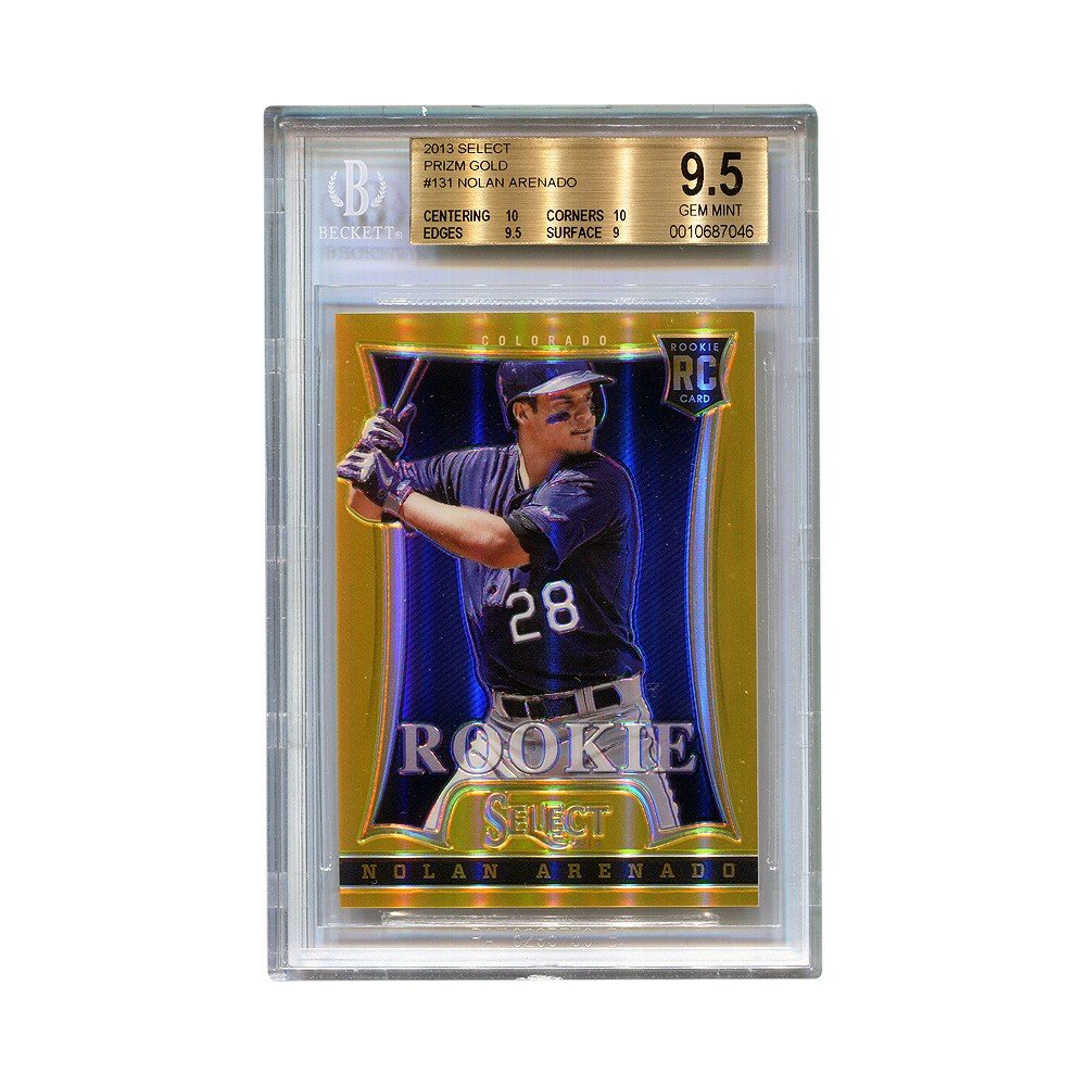 Nolan Arenado 2013 Panini Select Baseball Rookie RC Gold Prizm 06/25 - BGS  9.5