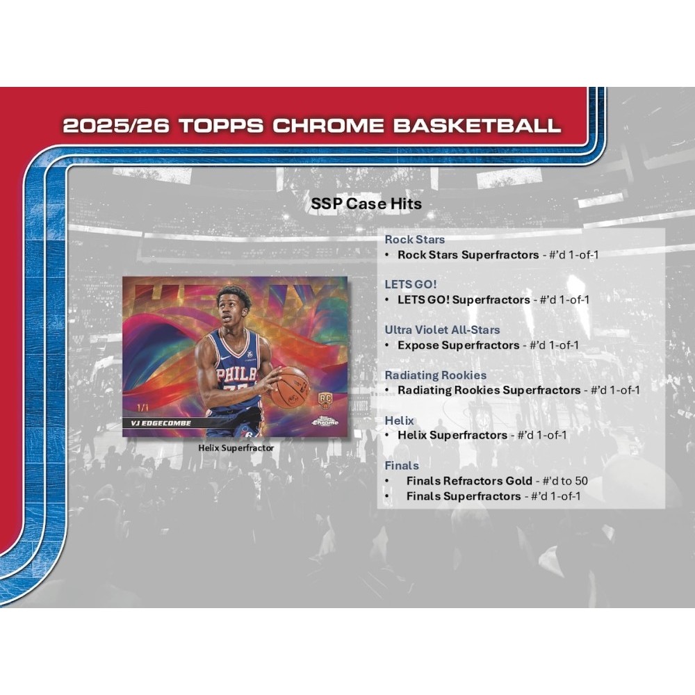 2025-26 Topps Chrome Basketball Hobby Jumbo 8-Box Case | Steel