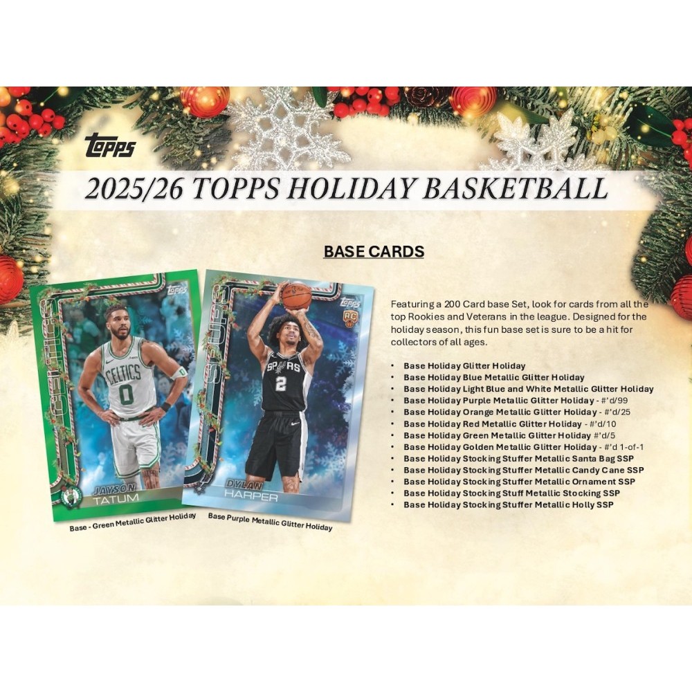2025-26 Topps Holiday Basketball Mega 20-Box Case | Steel City