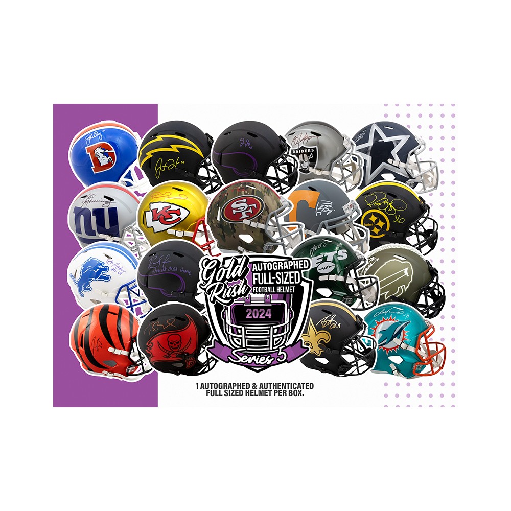 2024 Gold Rush Autographed Full-Size Football Helmet Series 5 Box 2024 Gold Rush Autographed Full-Size Football Helmet Series 5 Box