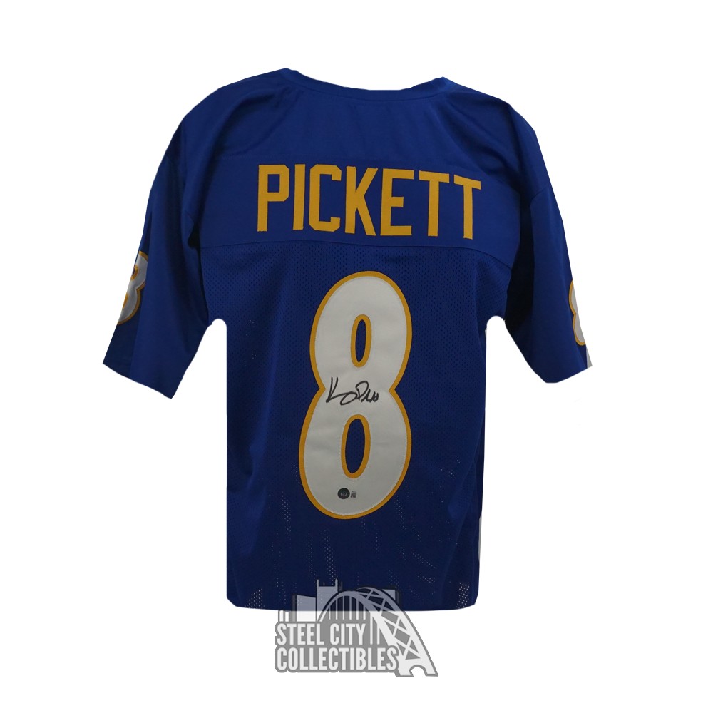 Kenny Pickett Autographed Pittsburgh Custom Blue Football JerseyBAS