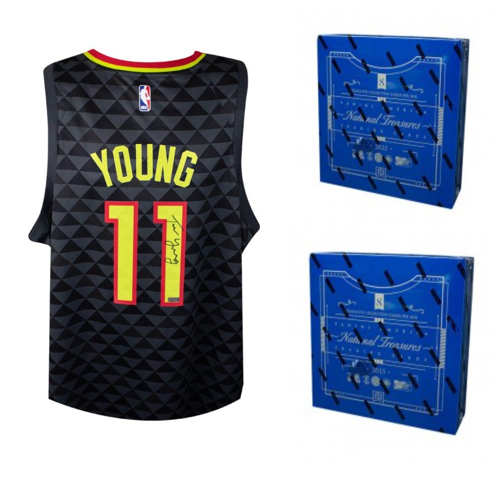 Trae Young Autographed Atlanta Black Swingman Basketball Jersey