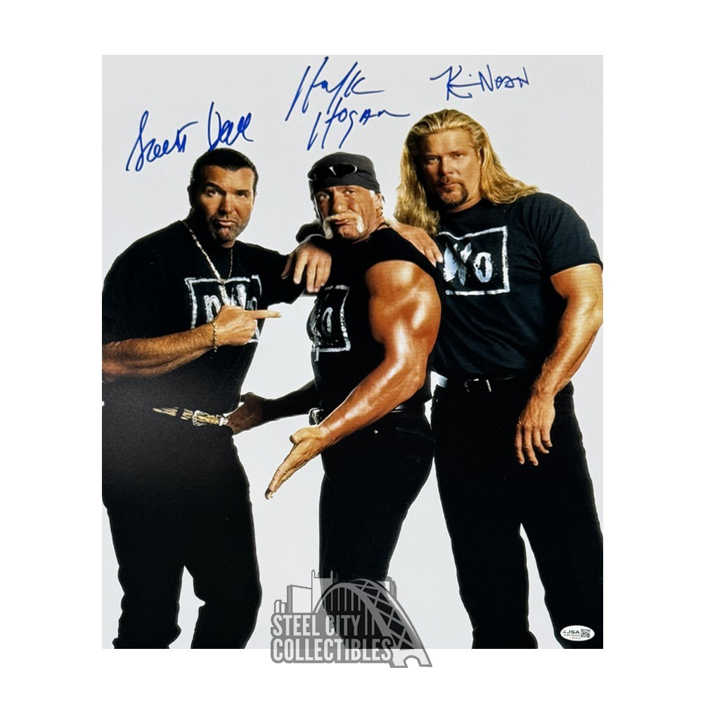 Scott Hall & Kevin Nash サイン色紙。nwo NWO Hulk Hogan, Scott Hall, Kevin Nash Autographed 16x20 Photo