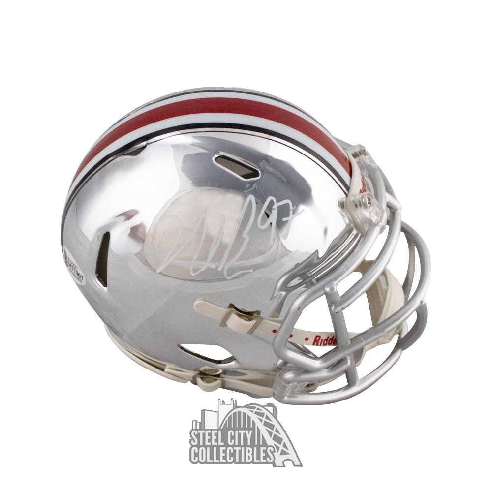 Nick Bosa Autographed Ohio State Chrome Mini Football Helmet BAS COA