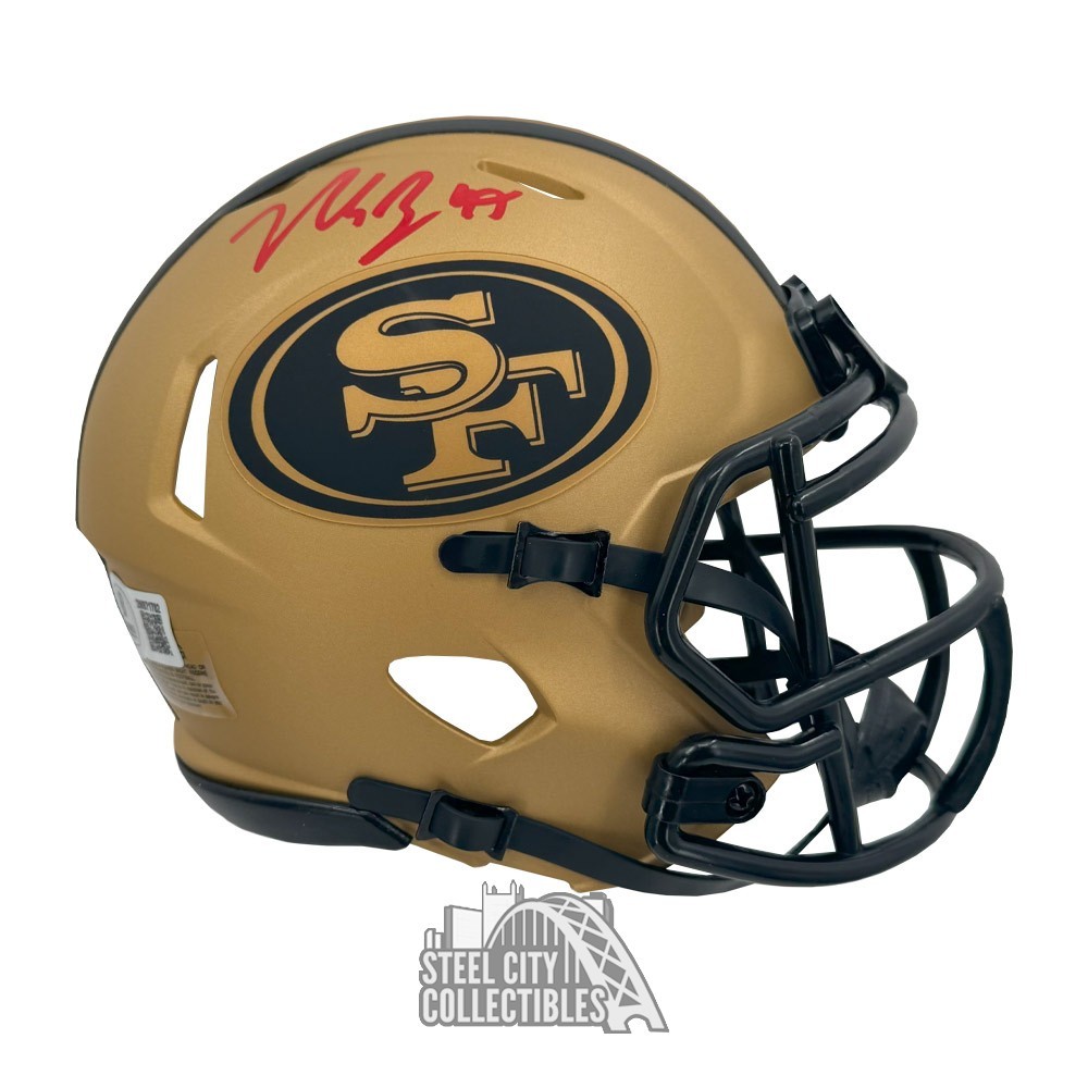 bosa football helmet SF 49ers Lineman NICK Signed Riddell CAMO Speed Mini AUTO  Super Sports Center Included with the helmet is a Beckett hologram and certificate of authentication Joey Bosa Los Angeles Chargers