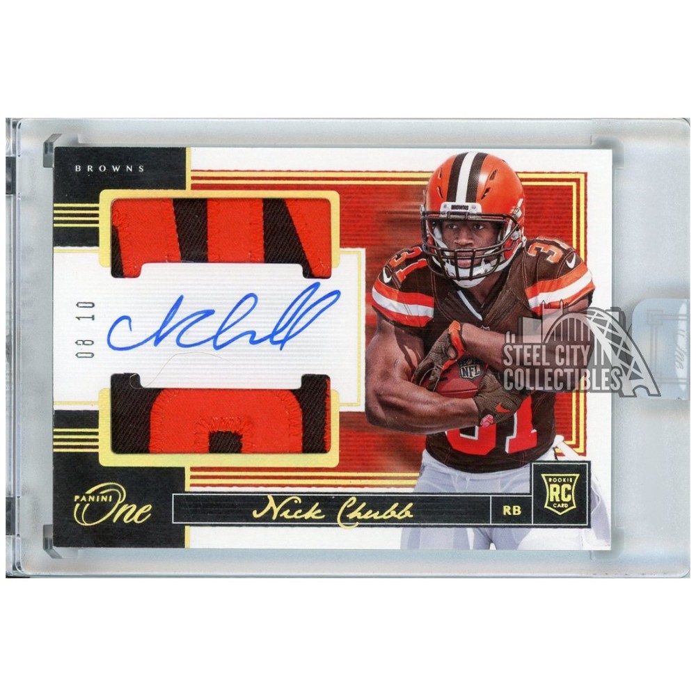 2018 Panini One Football Nick Chubb Auto