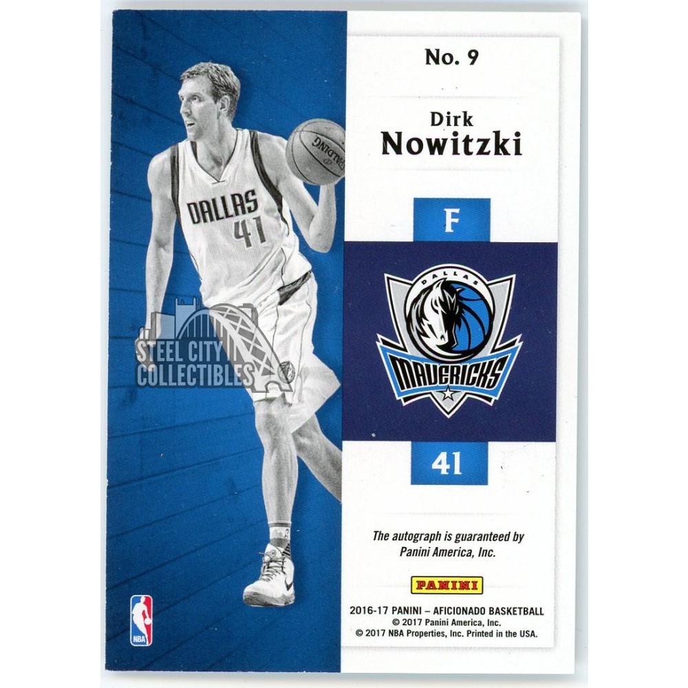 Dirk Nowitzki 2016-17 Panini Aficionado Endorsements Autograph