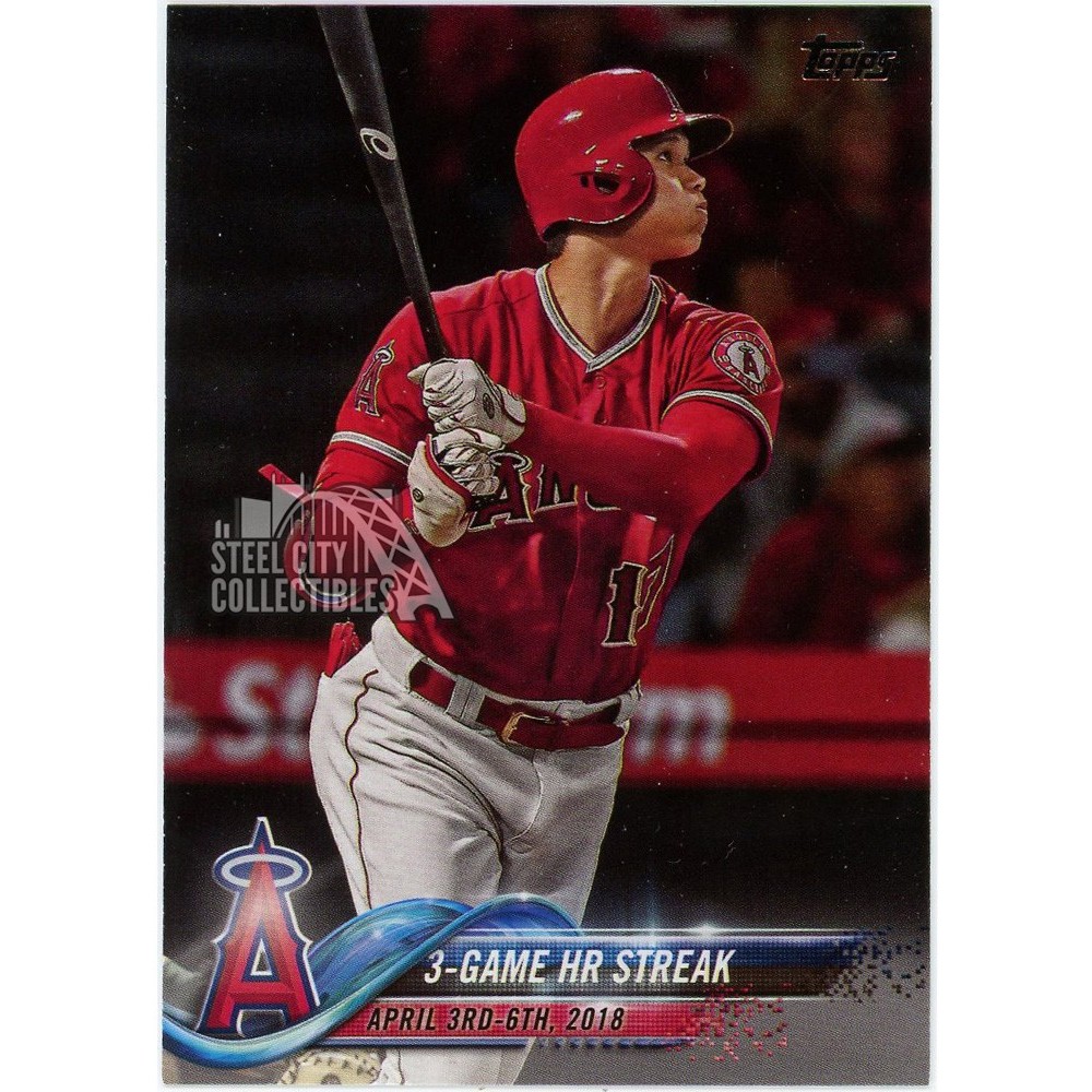 Shohei Ohtani 2018 Topps Update 3-Game HR Streak Rookie Card