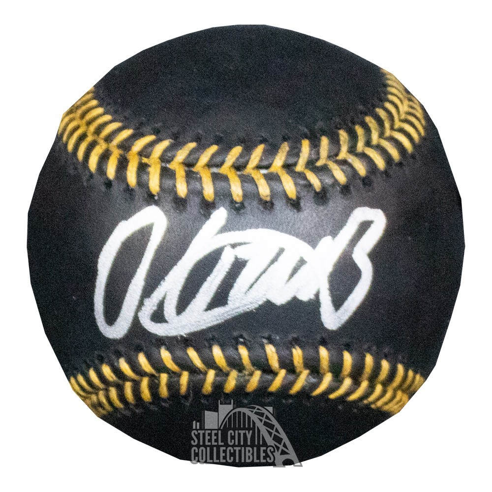 Oneil Cruz Autographed Official MLB Black Baseball BAS (Silver Ink
