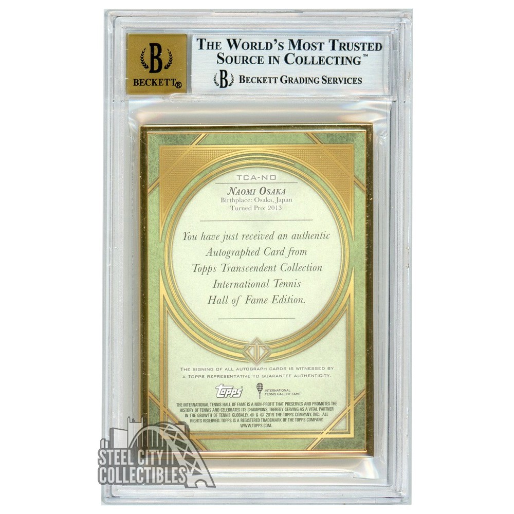 Naomi Osaka 2020 Topps Transcendent Tennis Collection Autograph