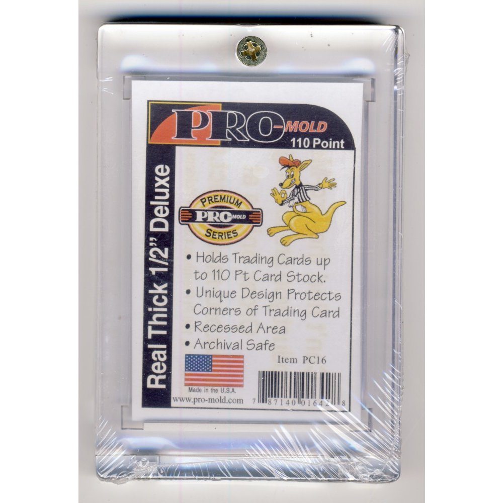 5-Pack) Pro-Mold Deluxe 1/2 Inch Lucite 1-Screw Card Holder 110pt Thick Size | UK