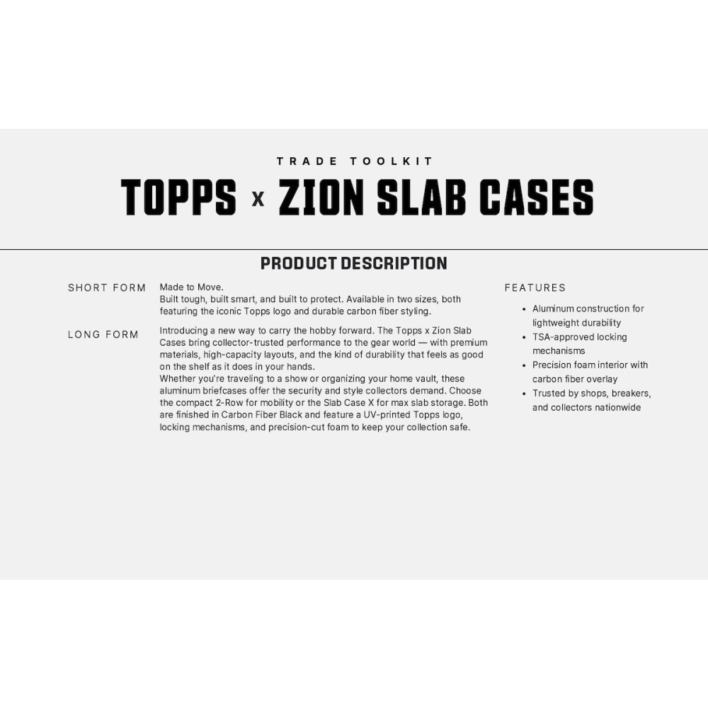 Topps x Zion Slab Case 2R 2-Row 3-Box Case | Steel City Collectibles