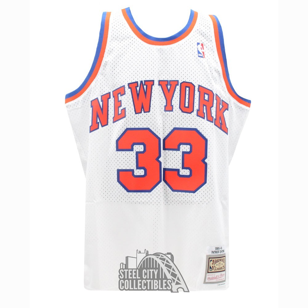 Patrick Ewing New York Knicks Autographed Framed White Mitchell & Ness  1991-92 Basketball Jersey