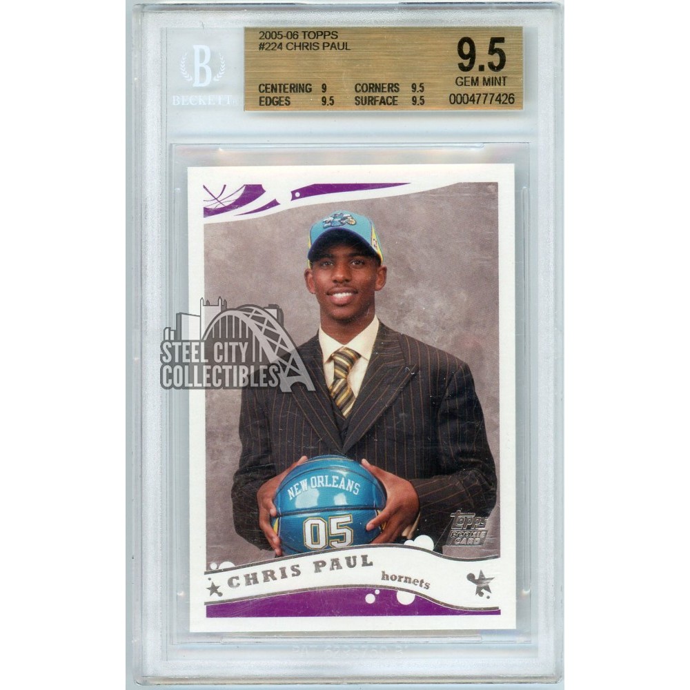 Chris Paul 2005-06 Topps Basketball Rookie Card #224 BGS 9.5
