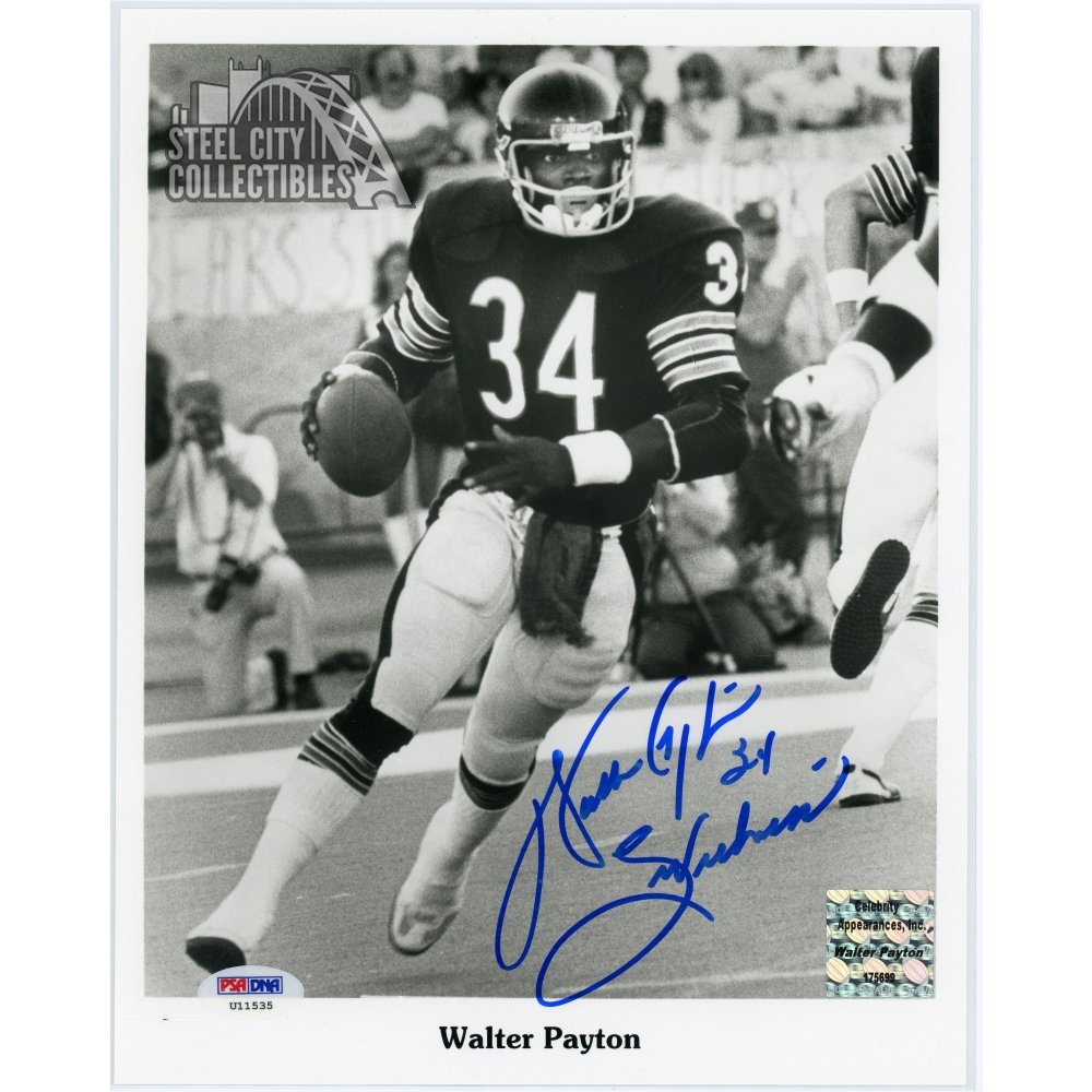 autographed walter payton football