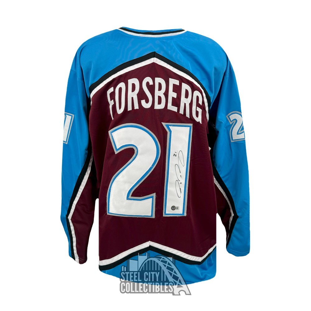 Peter Forsberg Autographed Colorado Custom Burgundy Hockey Jersey