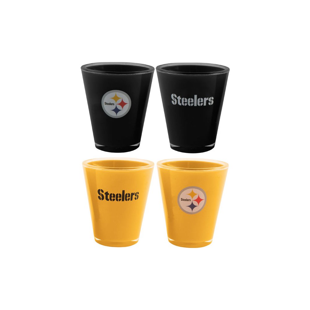 Pittsburgh Steelers 4ct Acrylic Shot Glass Set | Steel City Collectibles