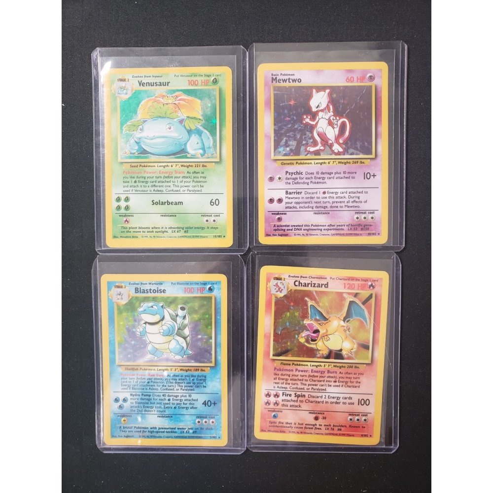 1999 Pokemon Complete Base 102 Card Set Unlimited Random Card Group