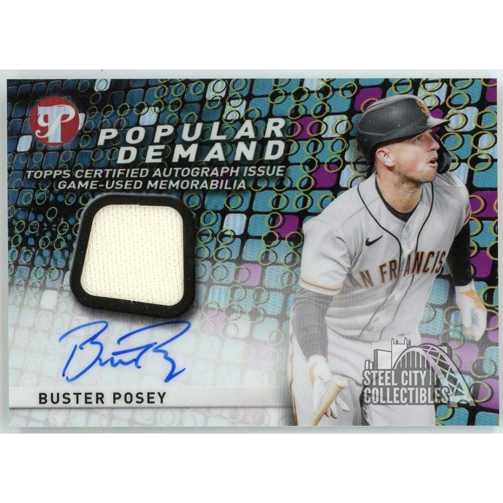 Buster Posey 2022 Topps Pristine Popular Demand Jersey Autograph